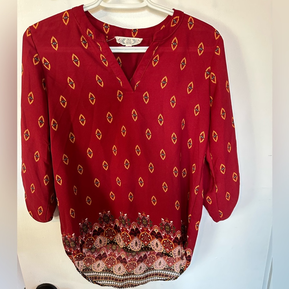 Red blouse